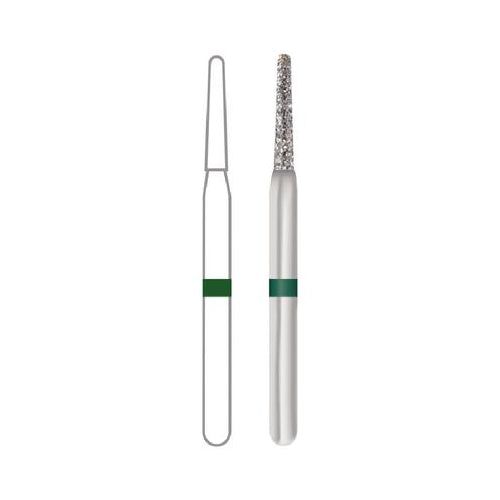 Dentsply Sirona 471207 Midwest FG Friction Grip 856-012C Coarse Grit Round End Taper Diamond Burs 5/Pk