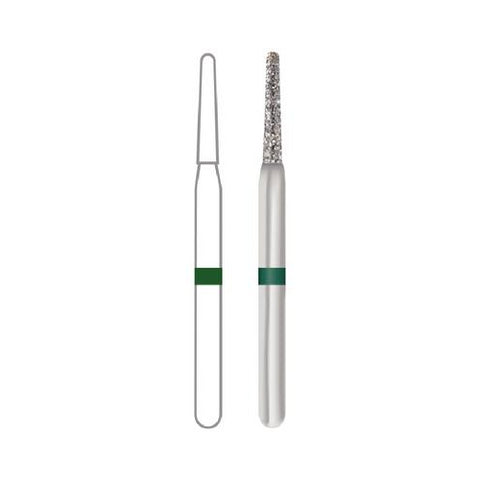 Dentsply Sirona 471207 Midwest FG Friction Grip 856-012C Coarse Grit Round End Taper Diamond Burs 5/Pk