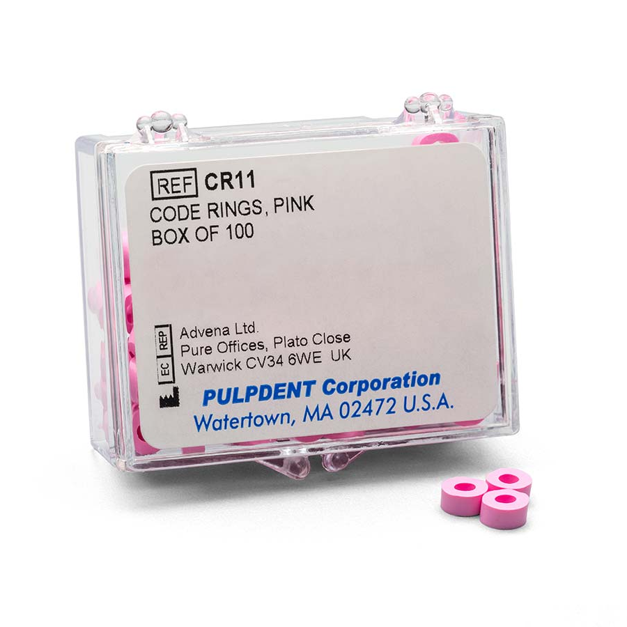 Pulpdent CR11 Instrument Organizer Color Code Rings Silicone Standard Pink 100/Pk
