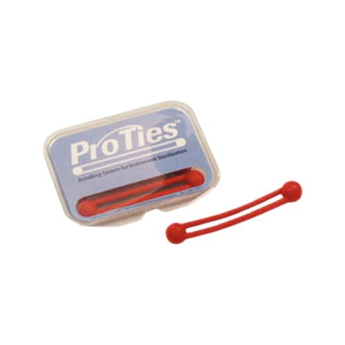 Denmat 650102R Pro-Ties Silicone Dental Bundling System Autoclavable Red 6/Pk