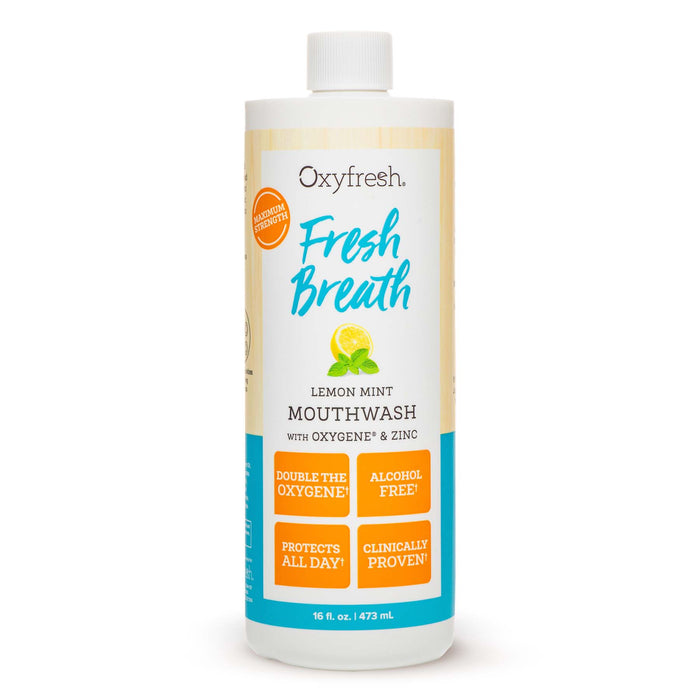 Oxyfresh 190 Fresh Breath Lemon Mint Mouthwash 16 Oz