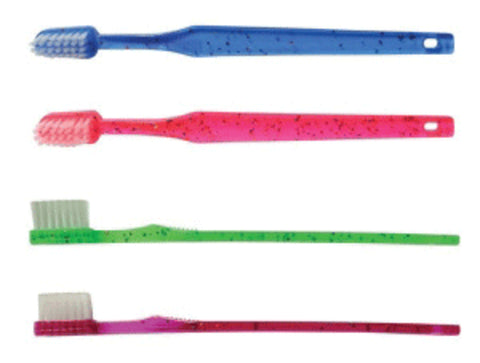 House Brand PR1014 Children's Toothbrushes Sparkle Assorted Colors 144/Pk