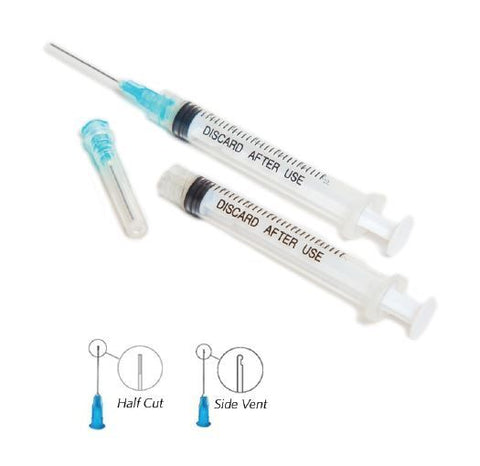 House Brand EN30S Endo Irrigation Syringes Closed End Needle 30 Gauge 3cc 100/Pk