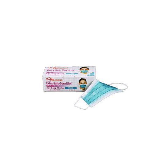 ValuMax 5430E-TE Extra-Safe Sensitive  Earloop 99.7% PFE Face Masks Teal 50/Box