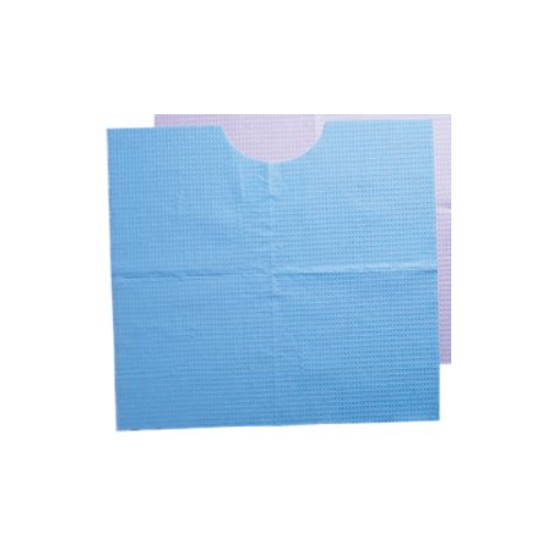 Tidi 917903 Contour Neck Dental Patient Bibs 3-Ply Paper Poly 18