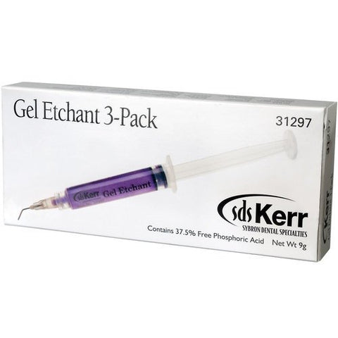 Kerr Dental 31297 Gel Etchant Kit 37.5% Phosphoric Acid Purple Syringes 3/Pk