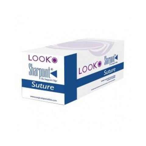 Look 546B Chromic Gut Absorbable Reverse Cutting Sutures C17 3/8 Circle 4-0 18" 12/Bx