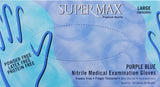 Aurelia SM92888 Supermax Amazing Nitrile Exam Gloves Large Powder Free Large 100/Bx Violet