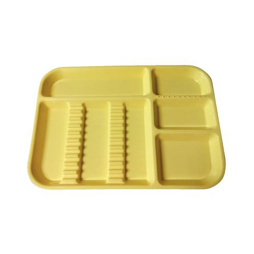 Plasdent 300BD-3 Set-Up Tray Divided Size B Ritter Plastic 13.5" X 9 5/8" X 7/8" Yellow