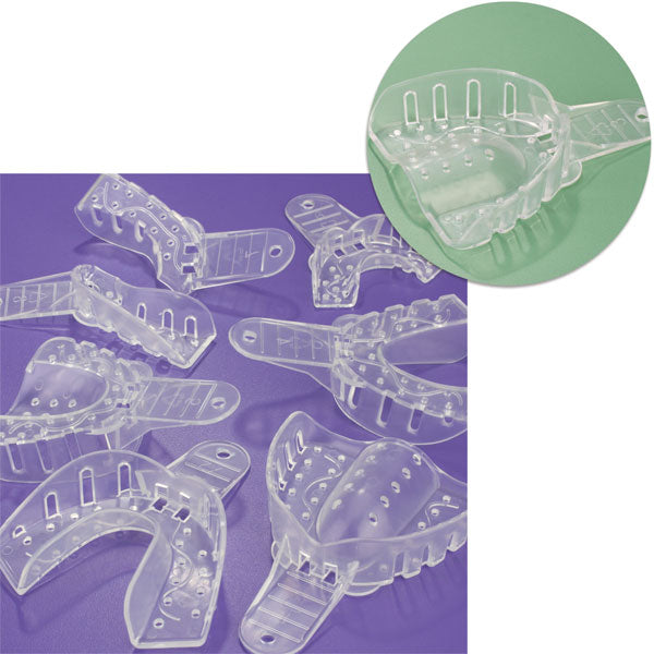 Plasdent ITC-MU Excellent Crystal Impression Trays #3 Medium Upper Arch 12/Pk