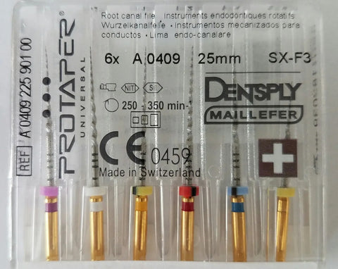 Dentsply A040922590100 ProTaper Universal Rotary Files 25mm Assorted PTURAS25 6/Pk