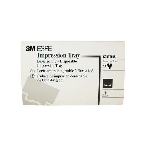 3M ESPE 71620 Directed Flow Rigid Impression Dental Trays Large Lower 10/Pk