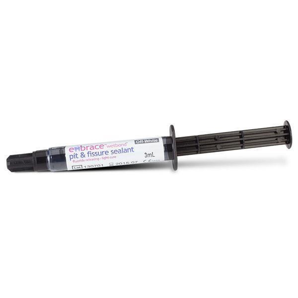 Pulpdent EMS3W EMBRACE WetBond Pit & Fissure Sealant Syringe 3 mL Off-White