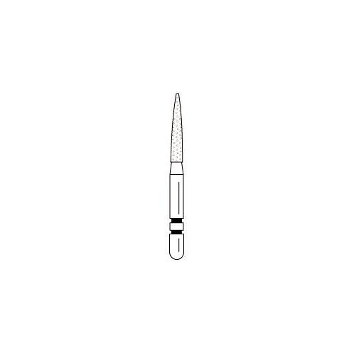 Premier Dental 2015127 Two Striper FG Friction Grip 2638C Flamed Shaped Coarse Grit Diamond Burs 5/Pk