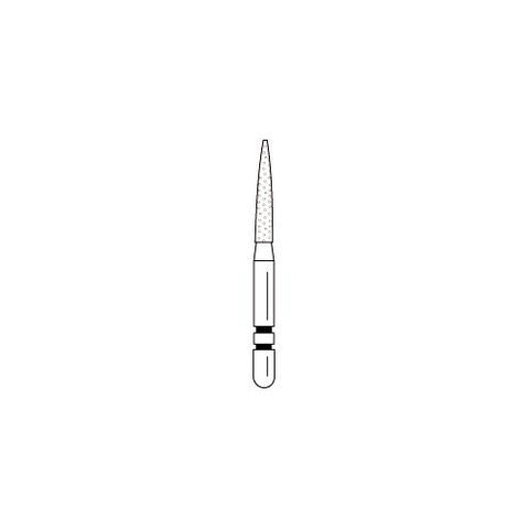 Premier Dental 2015127 Two Striper FG Friction Grip 2638C Flamed Shaped Coarse Grit Diamond Burs 5/Pk