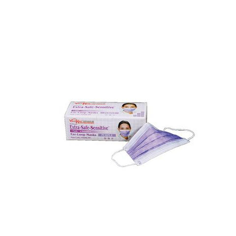 ValuMax 5430E-PP Extra-Safe Sensitive Earloop Face Masks 99.7% PFE Purple 50/Box