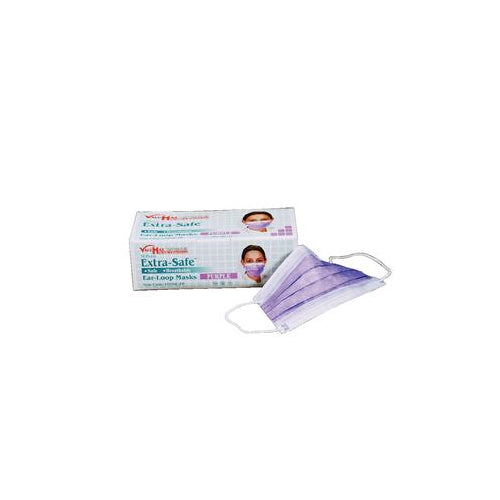 ValuMax 5330E-PP Extra-Safe Ear-Loop Face Masks Purple 50/Pk 99% PFE