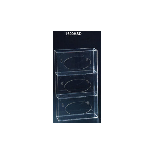 Plasdent 1600HSD Glove BoxDispenser Triple Side Loading Clear Acrylic 10" X 17.25"