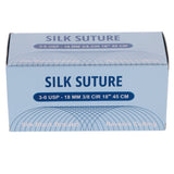 House Brand Dentistry 103140 Silk Suture 3-0 Reverse Cutting 19MM 3/8" 45CM 12/Bx