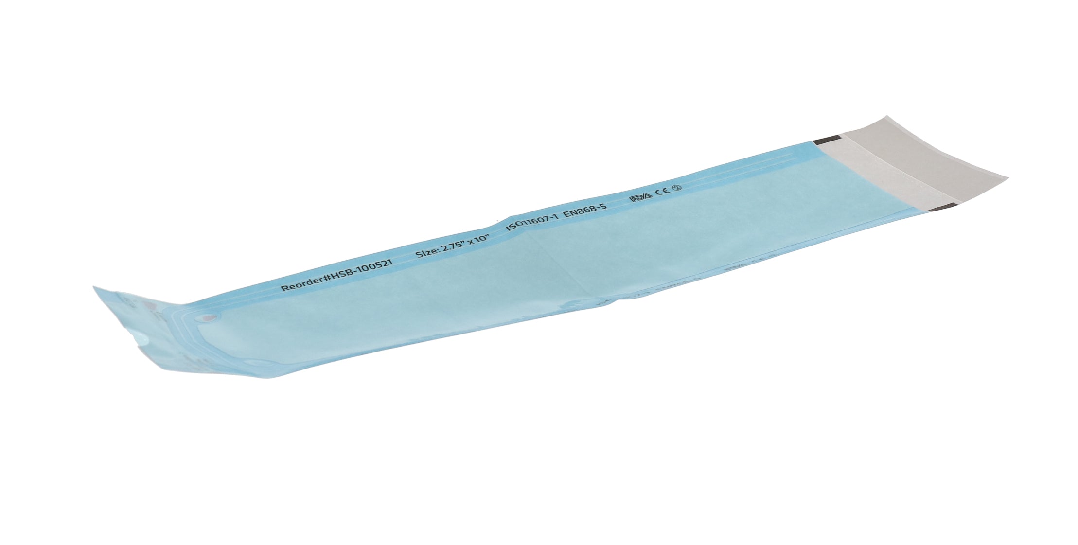 House Brand Dentistry 100521 Paper/Blue Film Self-Sealing Sterilization Pouches 2.75