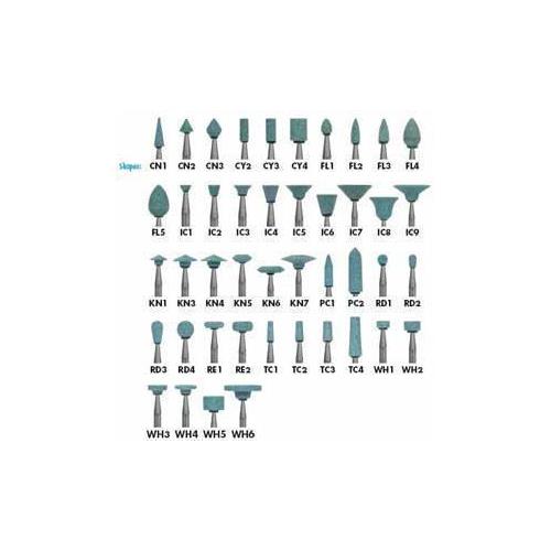 Shofu Dental 0048 Dura-Green Finishing Stones Handpiece HP Wheel WH6 12/Bx
