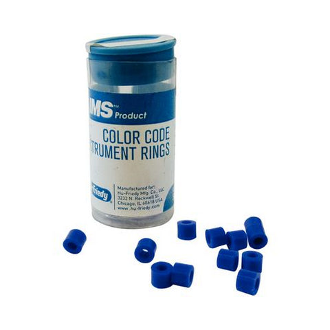 Hu-Friedy IMS-1288 Color Code Dental Instrument Rings Regular 50/Pk Blue