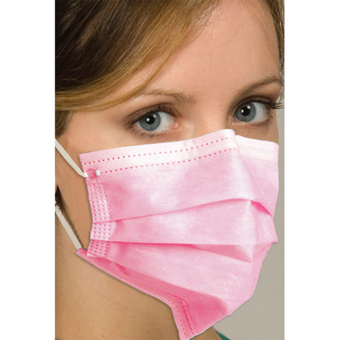 Mydent MK7310 Defend ASTM Level 3 Dual Fit Ear-Loop Face Masks Pink 50/Bx