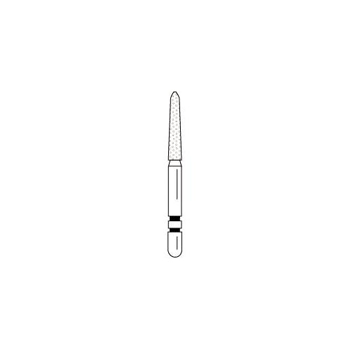 Premier Dental 2015070 Two Striper FG Friction Grip 253.8C Flame Coarse Grit Diamond Burs 5/Pk