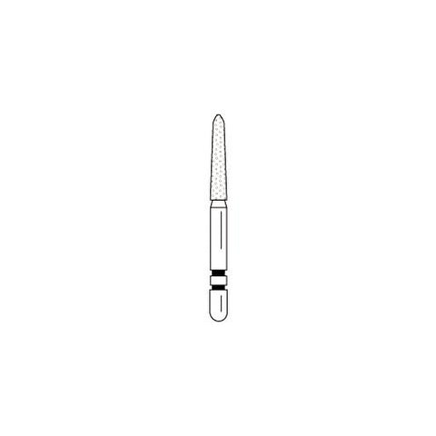 Premier Dental 2015070 Two Striper FG Friction Grip 253.8C Flame Coarse Grit Diamond Burs 5/Pk