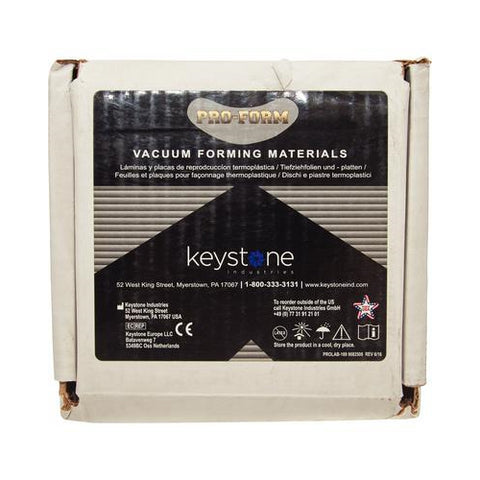 Keystone 9614820 ProForm Splint Material Stiff 5" X 5" .100" Clear 50/Bx