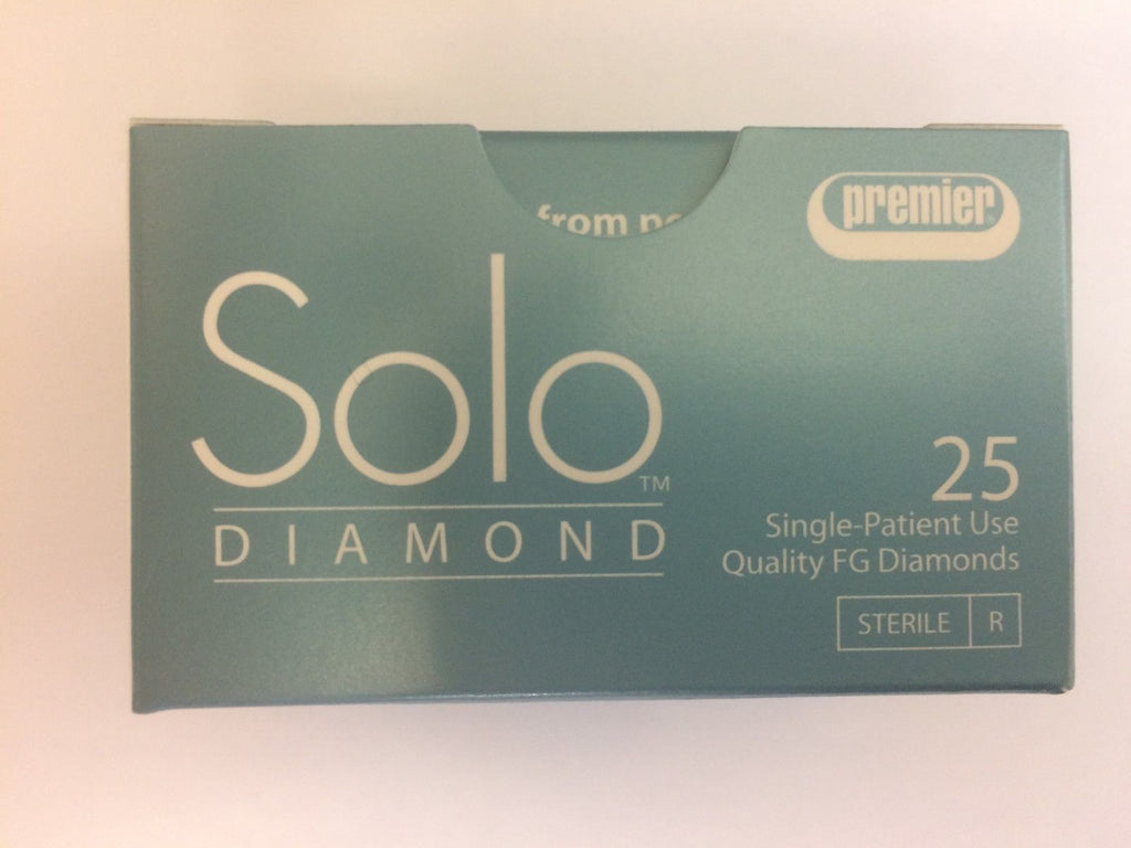 Premier Dental 856016C Solo Friction Grip FG #1116.8C Coarse Round End Taper Single Use Diamond Burs 25/Bx