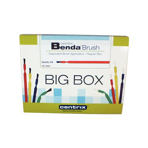 Centrix 370501 Benda Brush Disposable Applicator Big Box Regular Red 576/Bx