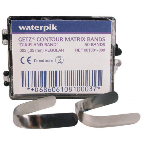 WaterPik 061080-000 Getz Contour Matrix Bands .0015 Gauge Ultra-thin 50/Pk