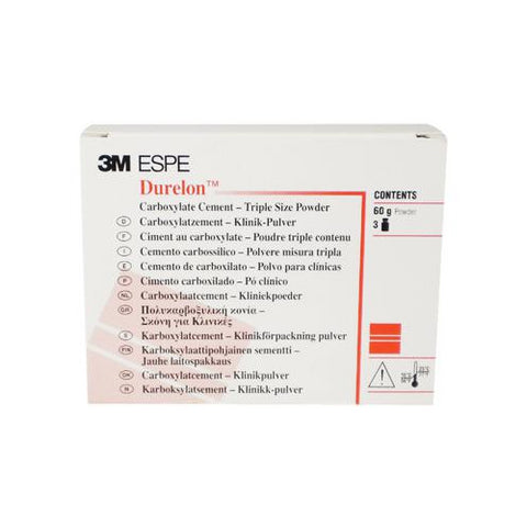 3M ESPE 38237 Durelon Triple Powder Fast Set Carboxylate Luting Cement 3/Pk