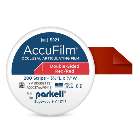 Parkell S021 Accu Film II Articulating Film Double Sided Red .0008" 280/Pk
