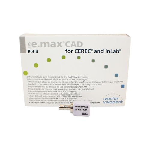 Ivoclar Vivadent 605328 Ivoclar IPS e.max CAD CEREC Blocks InLab LT A1 C14 5/Pk