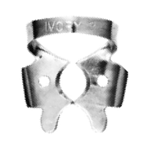 Kulzer 50057322 Ivory Metal Rubber Dam Clamp Winged Flat Jaw Small Molar #3