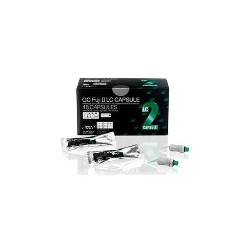 GC 425002 Fuji II LC Light Cure Resin Reinforced Glass Ionomer Capsules A2 48/Bx