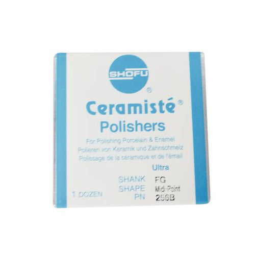 Shofu Dental 256B Ceramiste Polishers Points FG Ultra Grit Midi 12/Pk