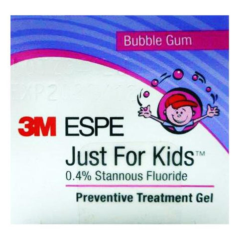 3M ESPE 12107B Just For Kids 0.4% SnF2 Gel4.3oz Bubble Gum
