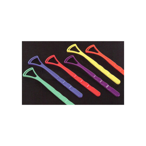 Plasdent 200TC-A Plastic Dental Tongue Cleaners Assorted Colors 48/Pk