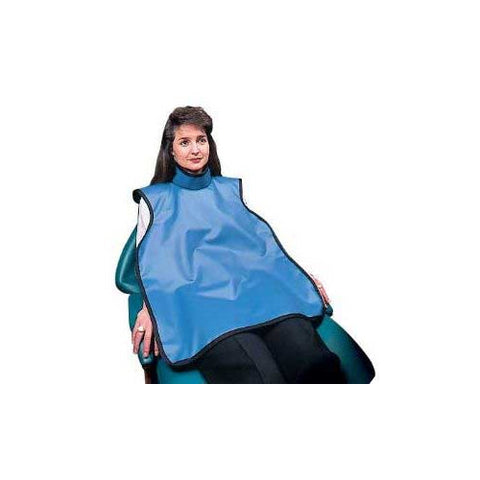 Palmero 24BLUE X-Ray Protectall Apron With Neck Collar .3mm Lead Vinyl Blue