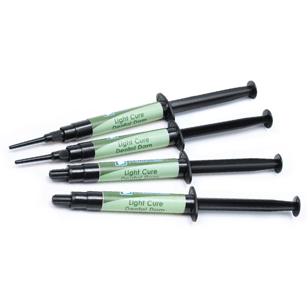 Prime Dental 021-011 Light Cure Dental Dam Syringes 4/Pk 3.5gm 20 Tips