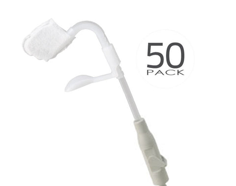 Zirc 50Z953 Lingua-Fix Dental Saliva Ejectors With Tongue Guard White 50/Pk