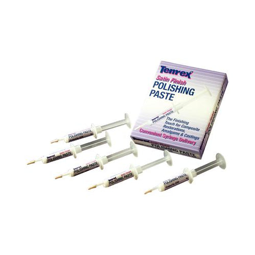 Temrex 5200 Satin Finish Dental Polishing Paste Syringe 4 Gm 5/Bx