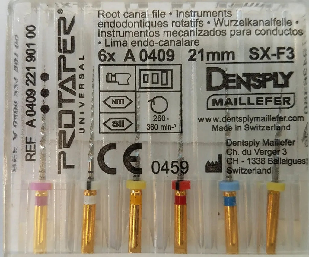 Dentsply A040922190100 ProTaper Universal Rotary Files 21mm Assorted PTURAS21 6/Pk