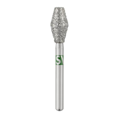 SS White 811-037C Piranha FG Friction Grip Barrel Shaped Coarse Grit Diamond Burs 25/Pk