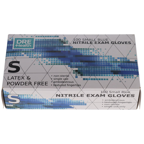 House Brand Dentistry 6973163403046 Nitrile Exam Gloves Small Blue 100/Bx