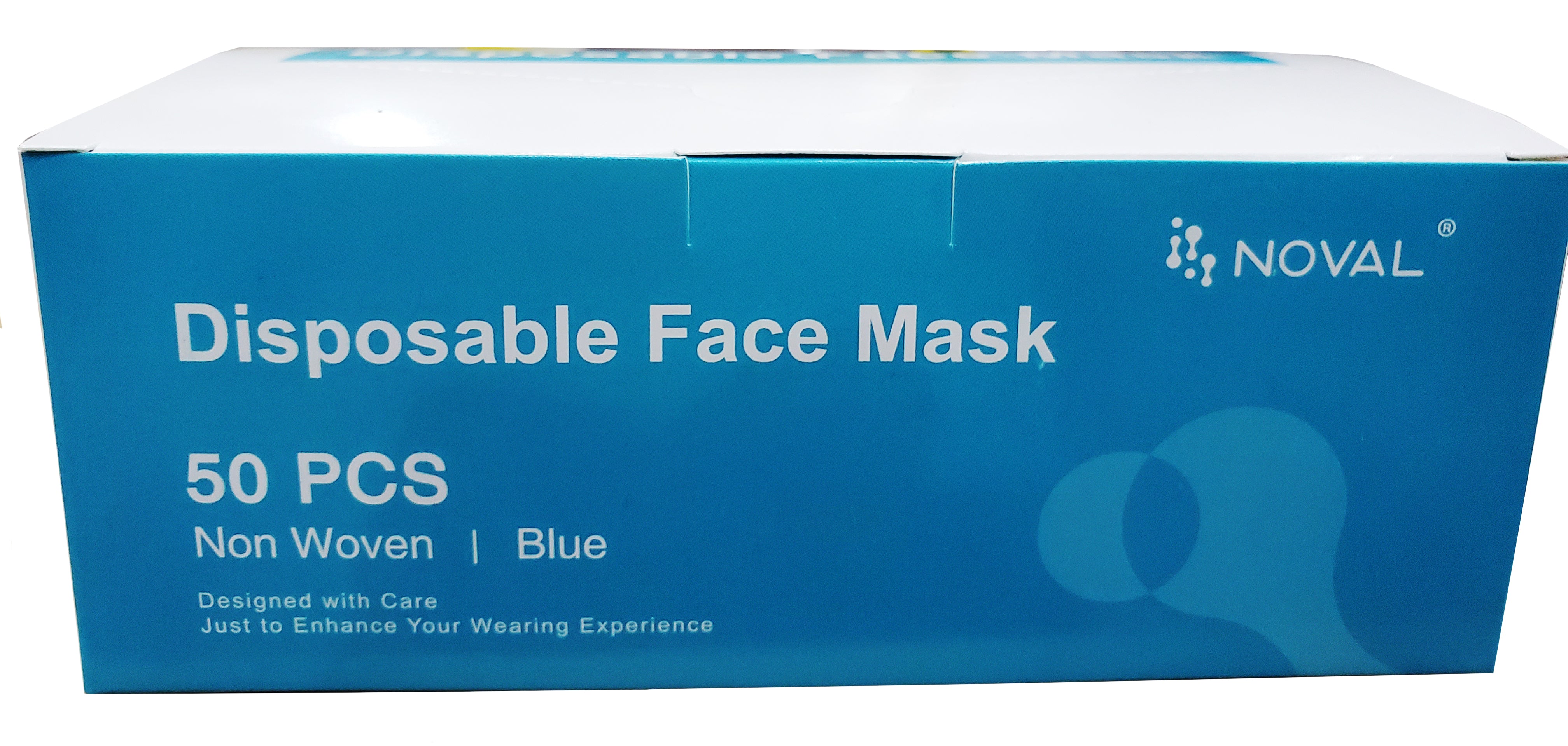 House Brand 906112 Non Woven 3 Ply Disposable Face Masks Blue 17.5 x 9.5 cm BFE 95% 50/Pk