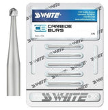 SS White 14114-5 Right Angle RA #4 Surgical Length Round Carbide Burs Slow Speed Latch 5/Pk